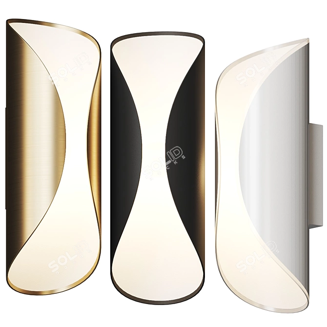 Sculptural Vintage Style Wall Sconce 3D model image 1