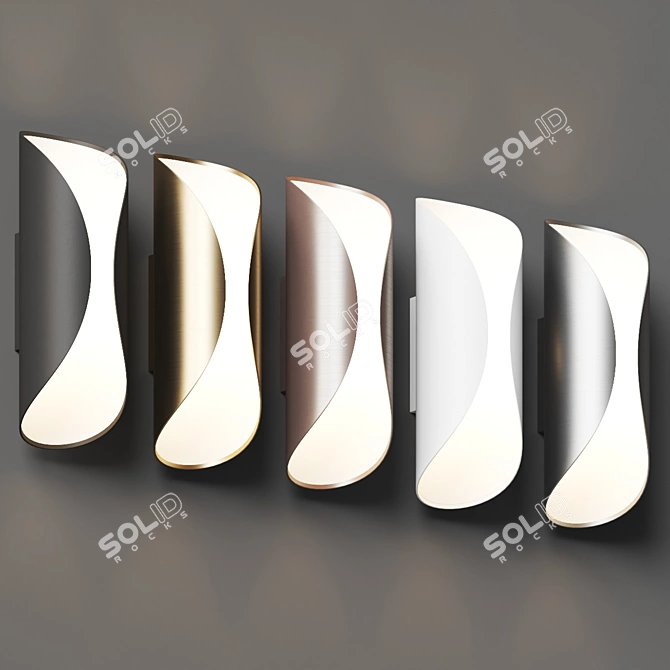 Sculptural Vintage Style Wall Sconce 3D model image 3