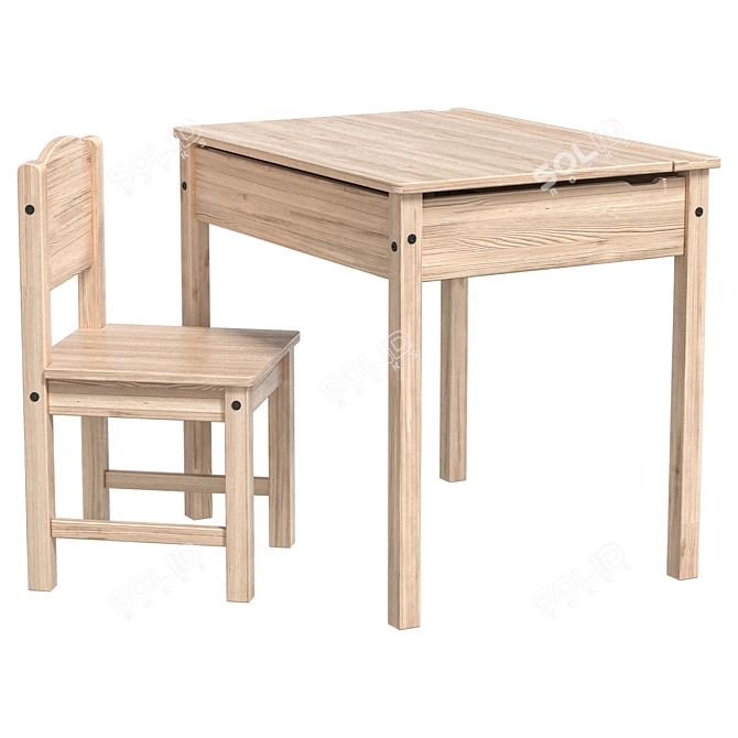 IKEA SUNDVIK Children's Desk/Chair Set 3D model image 1