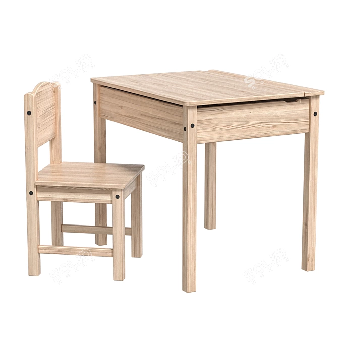 IKEA SUNDVIK Children's Desk/Chair Set 3D model image 3
