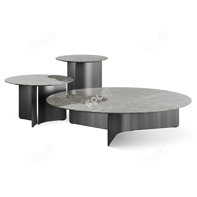 Luxury Marble Coffee Table Collection 3D model image 4