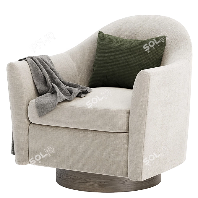 Haven Swivel Armchair - Elegance in Motion 3D model image 4