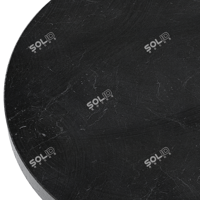 Black Marble Bead Drink Table 3D model image 3