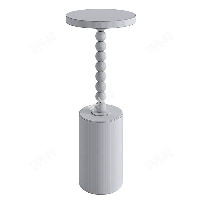 Black Marble Bead Drink Table 3D model image 4