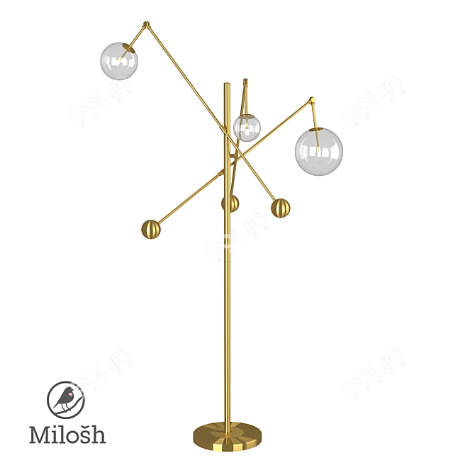 Milosh Tendence Floor Lamp 3D model image 1