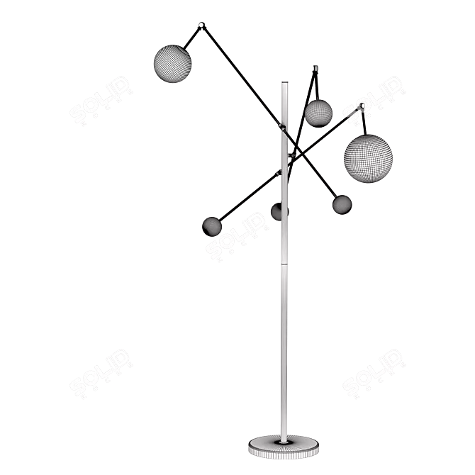 Milosh Tendence Floor Lamp 3D model image 2