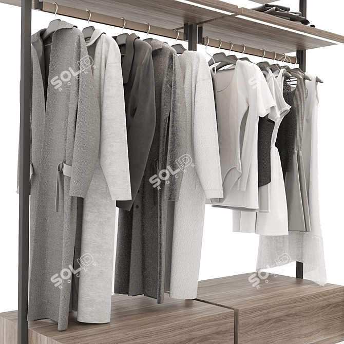 Modern Modular Wardrobe Composition 3D model image 3