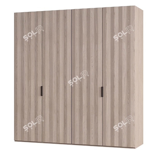 Modern PLISSE Wardrobe Furniture 3D model image 3