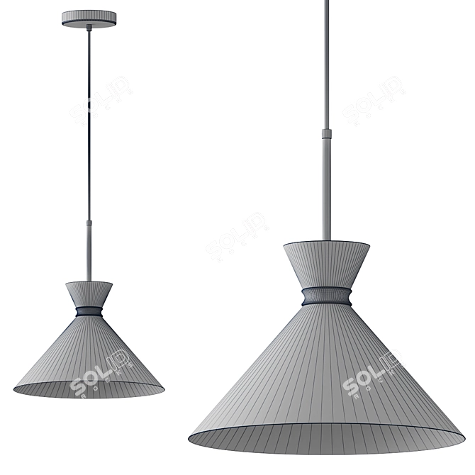 Sleek Conoid Pendant Light 3D model image 2