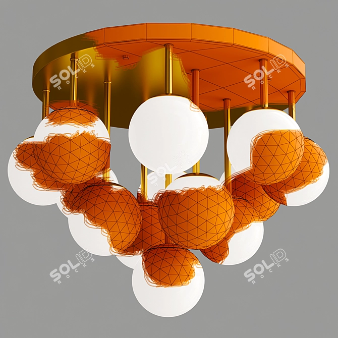 Modern Sphere Pendant Light Fixture 3D model image 2