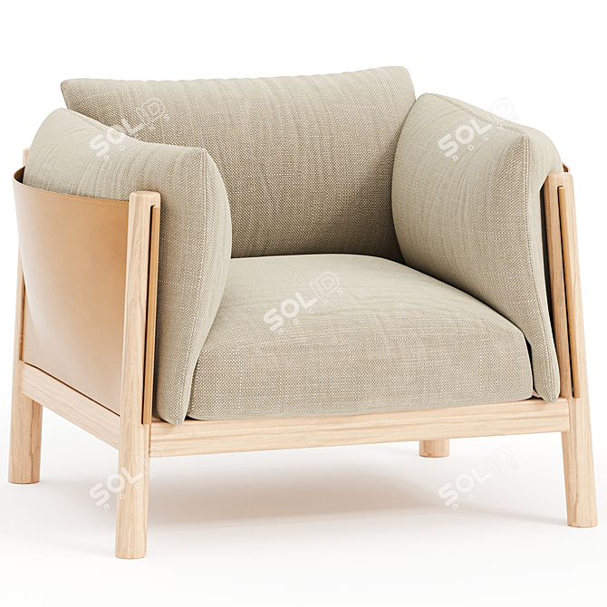 Luxury DePadova Yak Armchair 3D model image 3