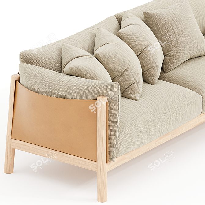 Yak Sofa DePadova Elegant 3-seater 3D model image 1