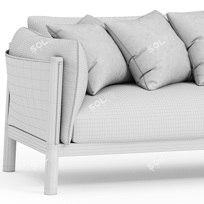 Yak Sofa DePadova Elegant 3-seater 3D model image 2