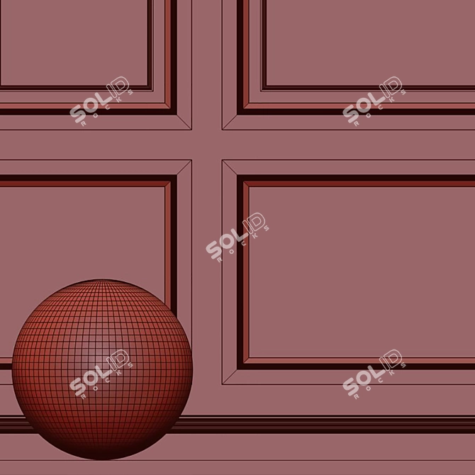 Repose Gray Decorative Plaster Molding 3D model image 4