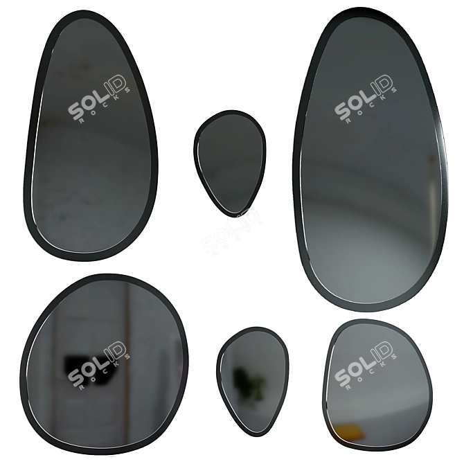 Tropical Elegance Mirror Set 01 3D model image 2