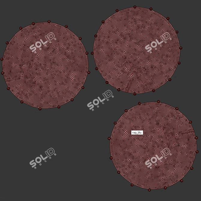 Pom Pom Gentle Rug by Lorena Canals 3D model image 1