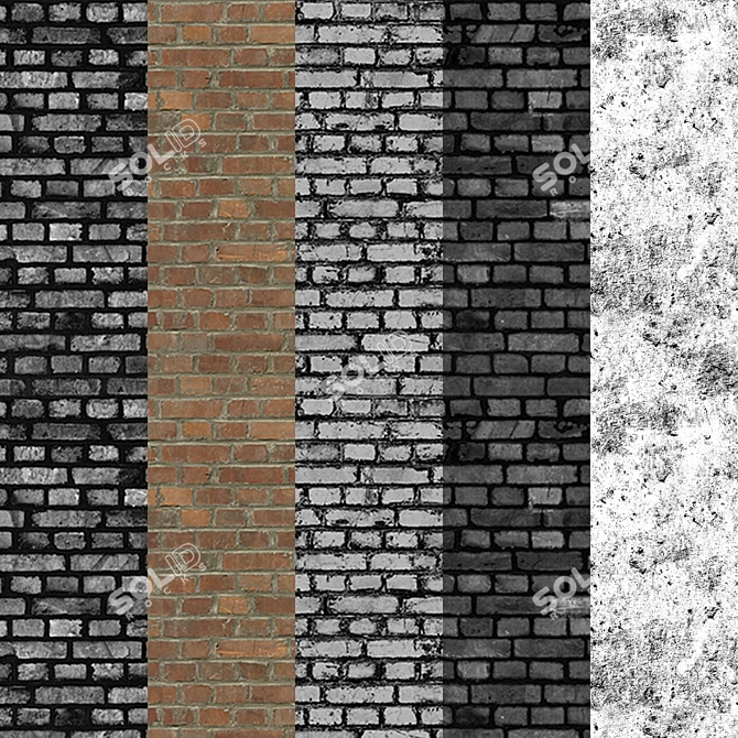  Natural Old Brick Material 3D model image 2