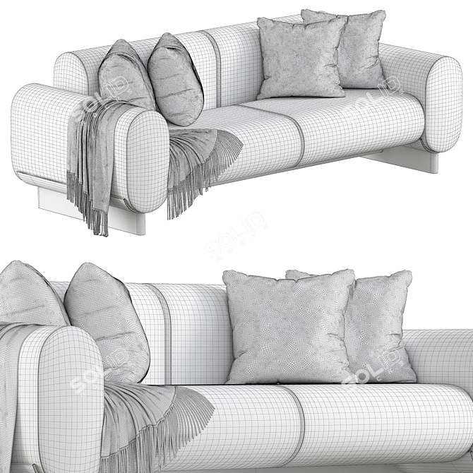 Luxury Modern Leigh Sofa Model 3D model image 2