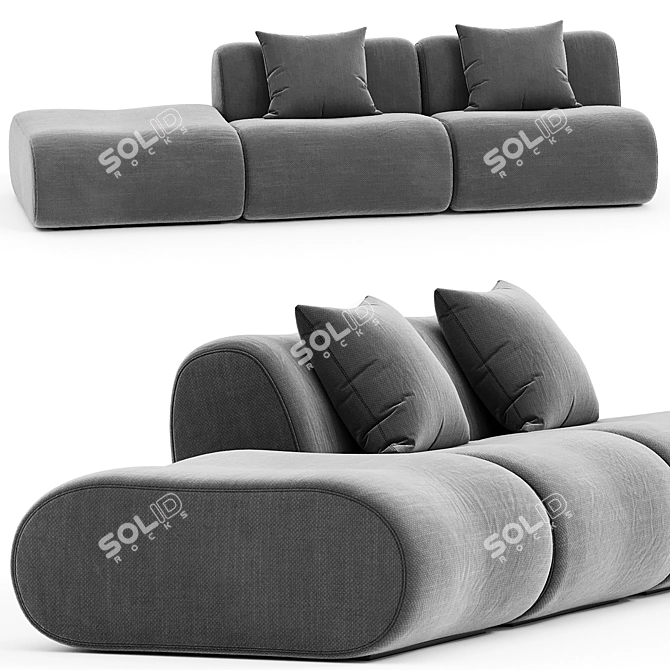 Lemmy Modular Sectional Sofa Set 3D model image 1