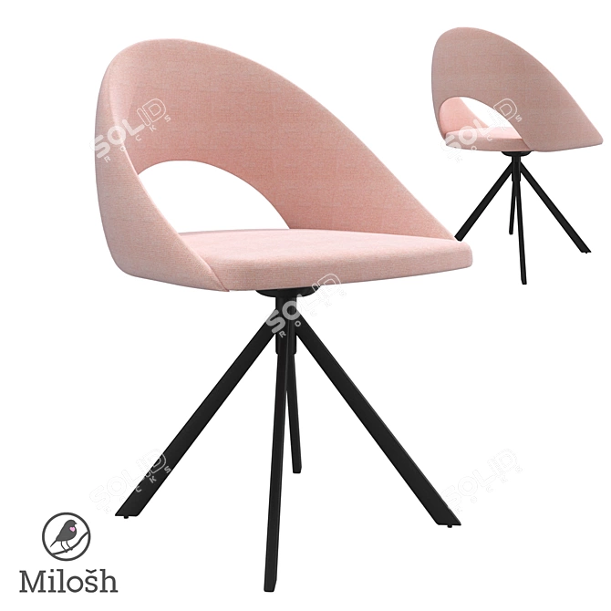 Swivel Mechanism Chair MILOSH TENDENCE 3D model image 2