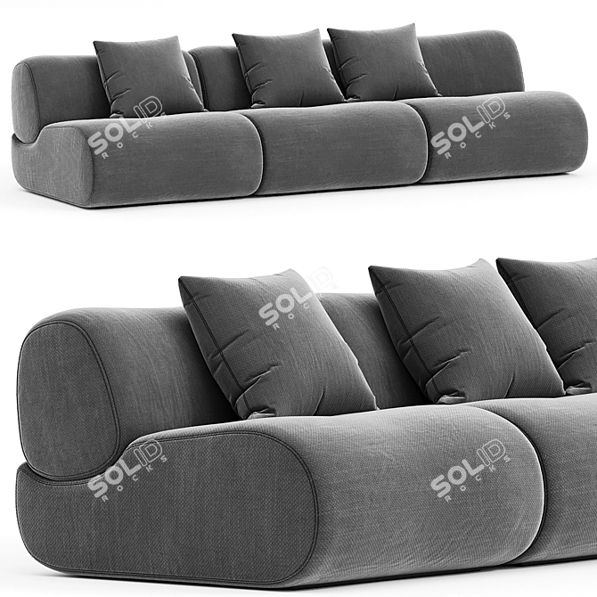 Lemmy Modular Sofa: Sleek Design 3D model image 3