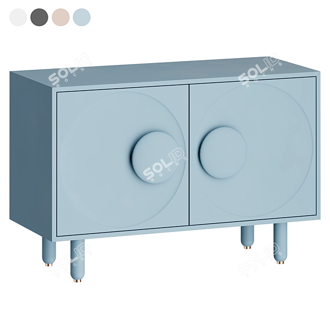 Elegant Living Room Side Table 3D model image 1