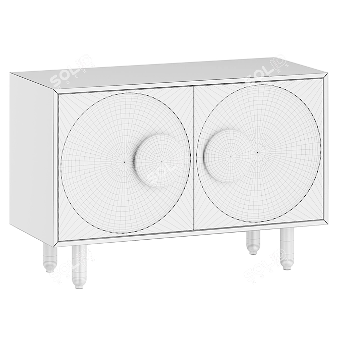 Elegant Living Room Side Table 3D model image 4