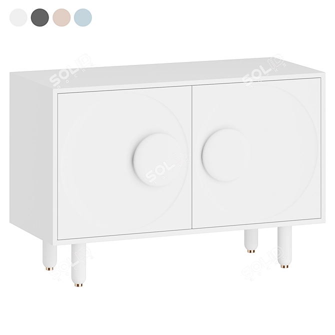 Elegant Living Room Side Table 3D model image 5