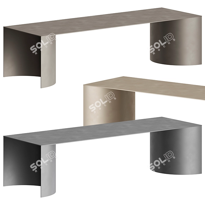 Reflective Elegance Table Display 3D model image 1