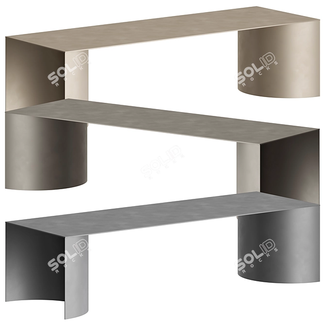Reflective Elegance Table Display 3D model image 2
