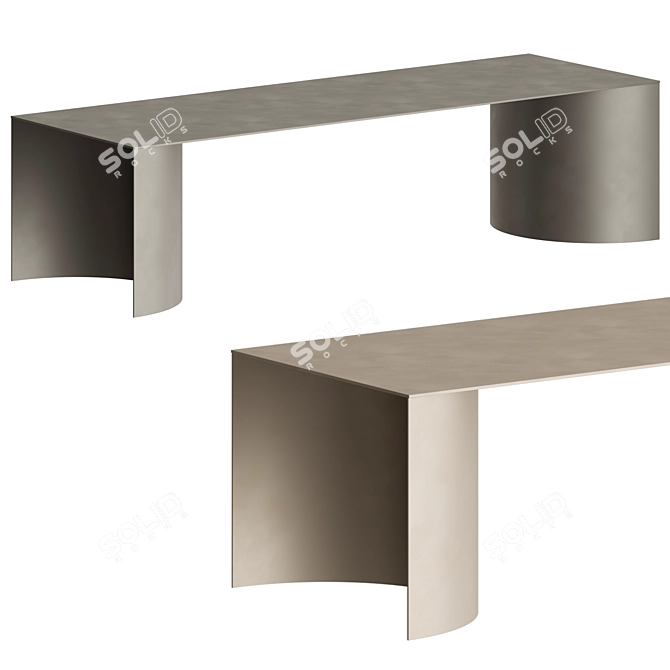 Reflective Elegance Table Display 3D model image 3