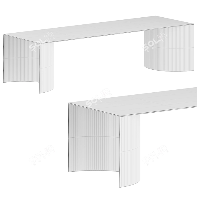 Reflective Elegance Table Display 3D model image 4