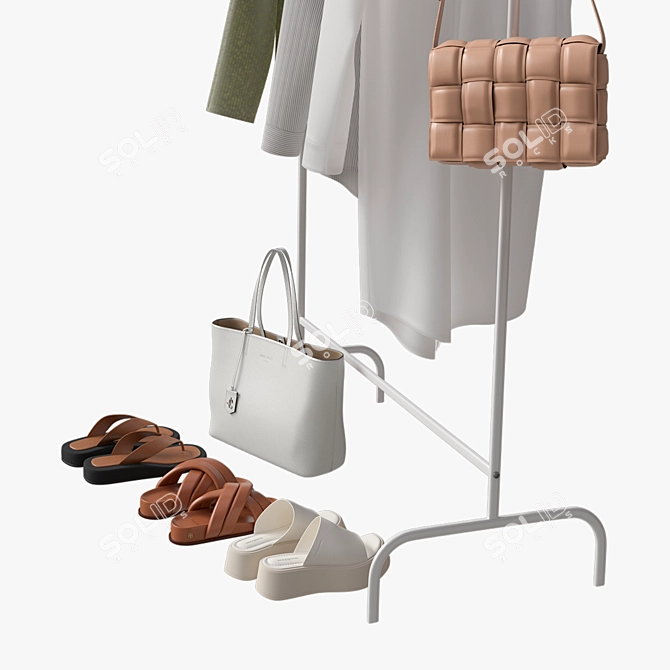 Luxury Wardrobe and Accessories Set 3D model image 2