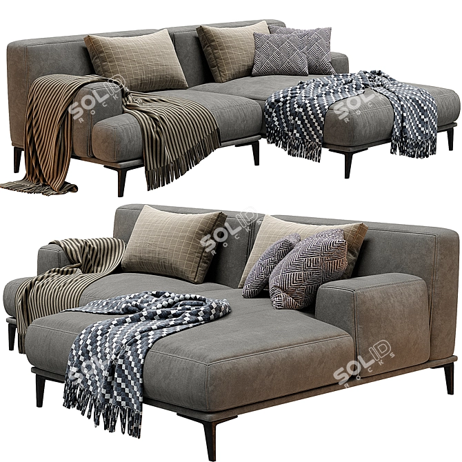  Modern Abisko Sectional Sofa 3D model image 2