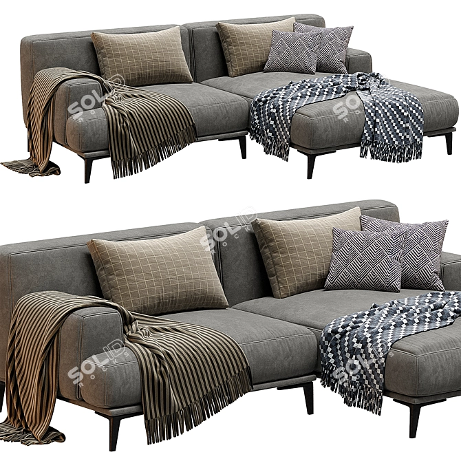  Modern Abisko Sectional Sofa 3D model image 4