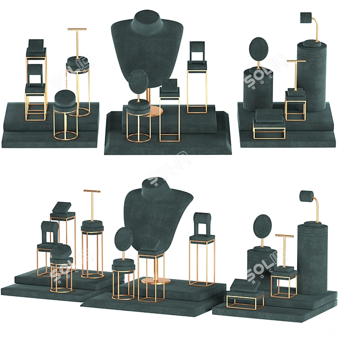 Title: Mannequin Jewelry Display Set 3D model image 2