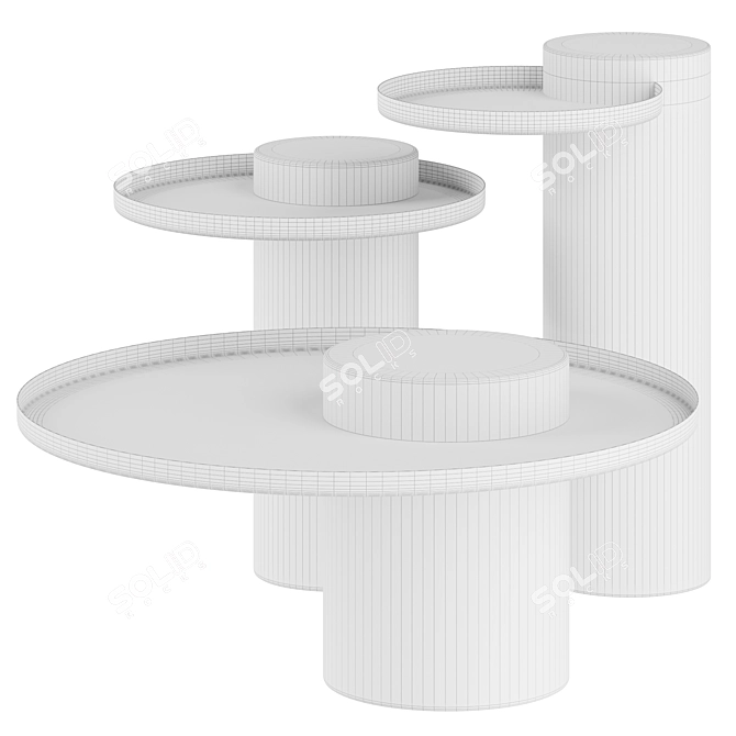 French Designer Salute Table 3D model image 2