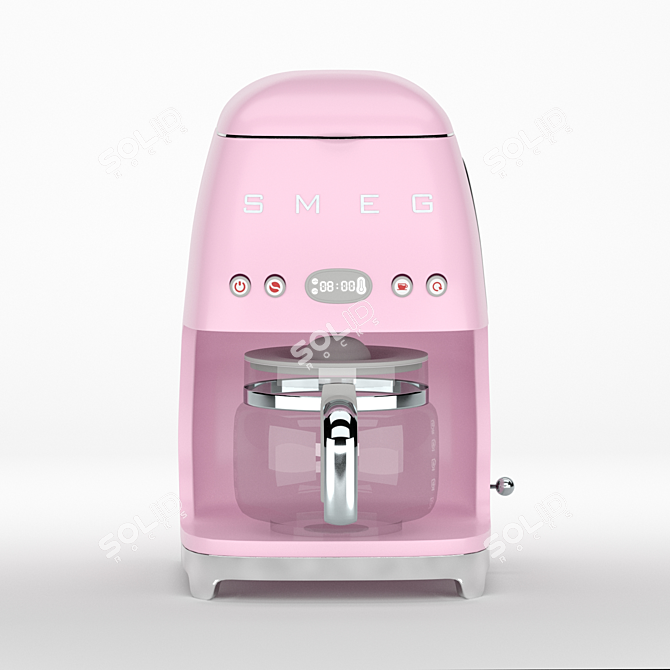 Sleek SMEG Coffee Maker, 3D-ready 3D model image 4