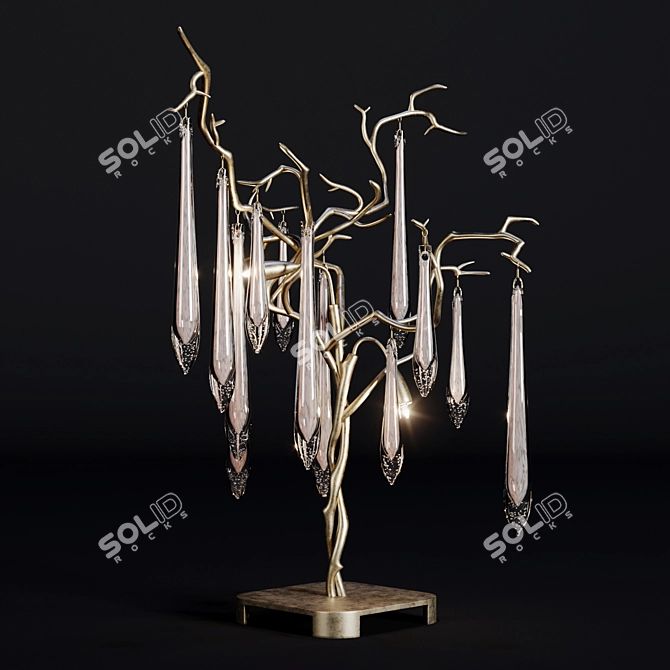 Aqua Willow Table Lamp Serip 3D model image 1