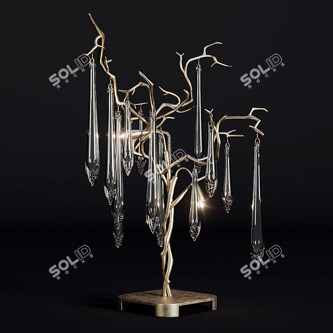 Aqua Willow Table Lamp Serip 3D model image 4