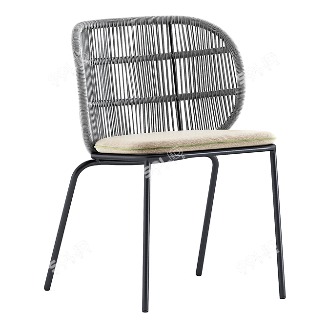 Stylish Kodo Dining Chair 3D model image 2
