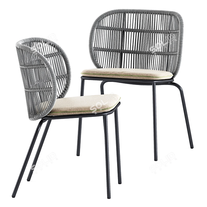 Stylish Kodo Dining Chair 3D model image 5