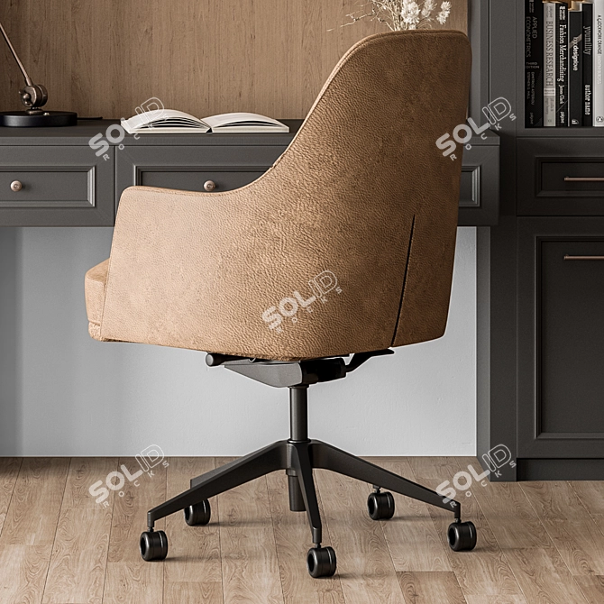 Modern Home Office Furniture Set 3D model image 1