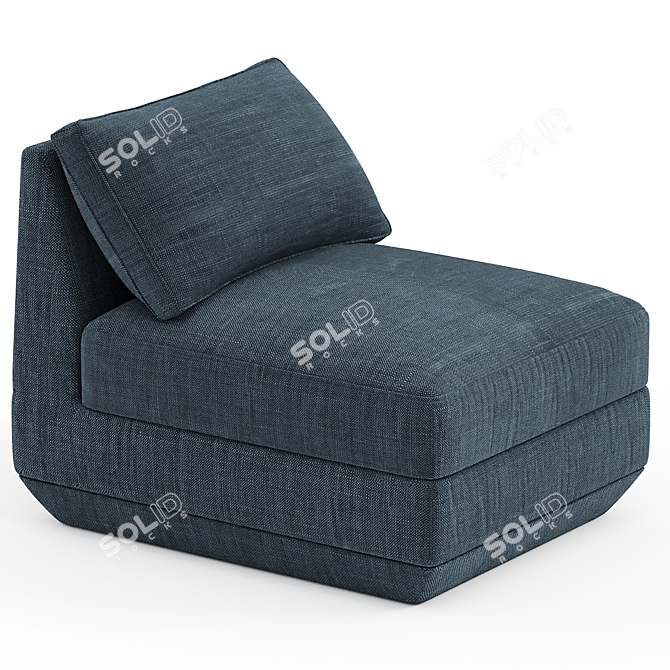 Sleek Armless Podium Stand 3D model image 1