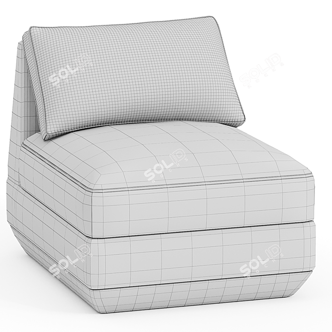 Sleek Armless Podium Stand 3D model image 2