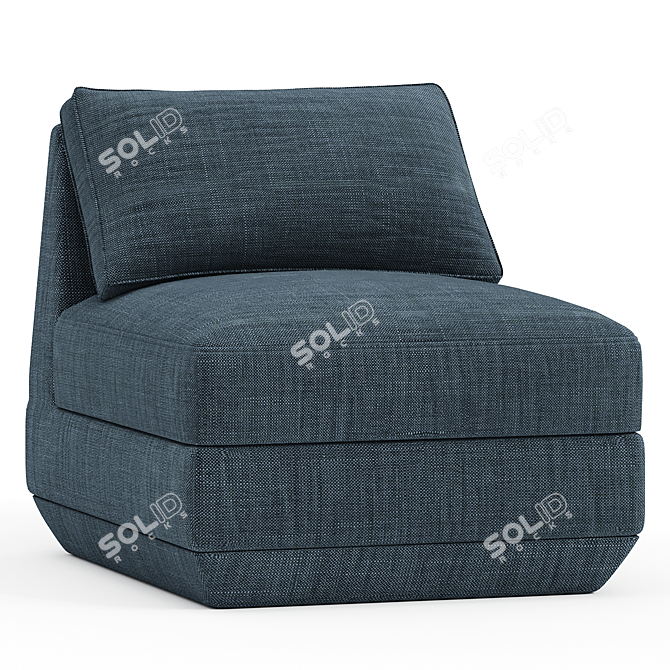 Sleek Armless Podium Stand 3D model image 3