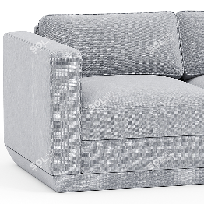 Modern Podium 2-Pc Sofa 3D model image 1