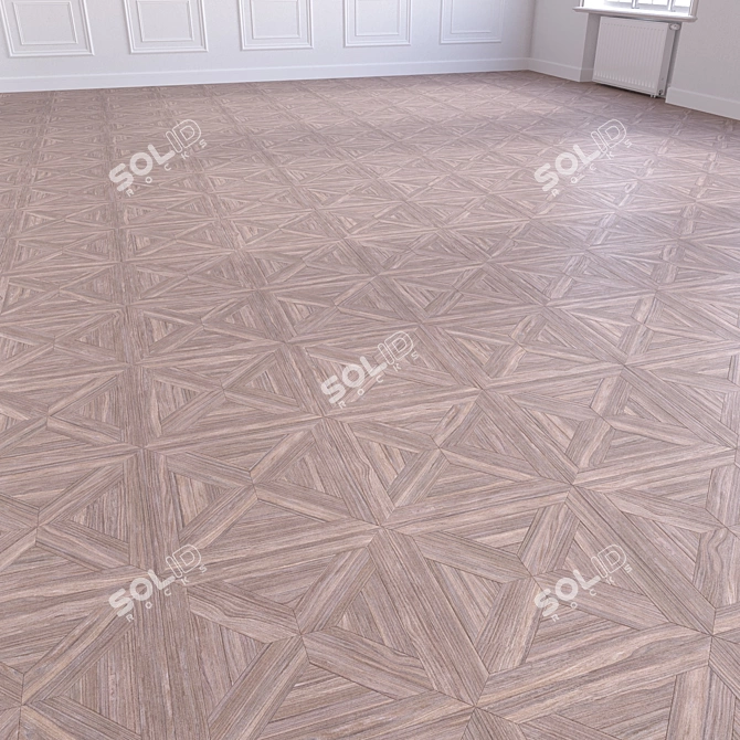 Modular Oak Wood Flooring 3D model image 4