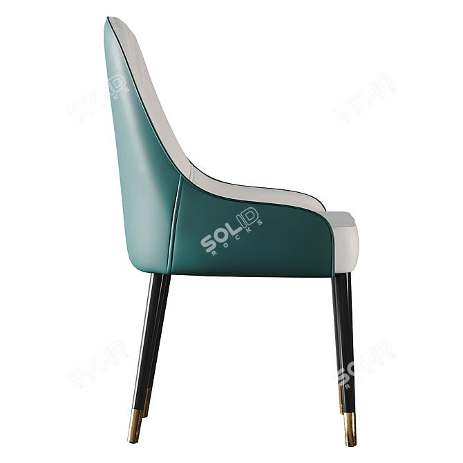 Elegant Faux Leather Dining Chair 3D model image 3