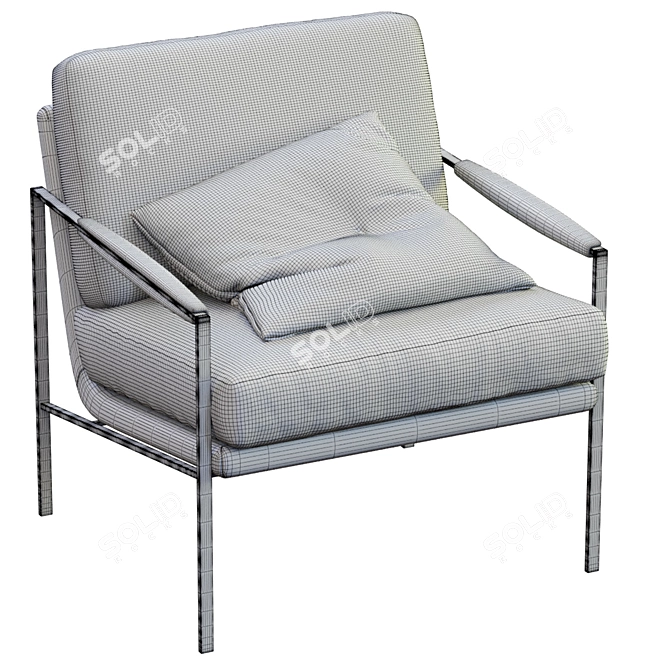 Modern Grey Armchair by Olta 3D model image 3